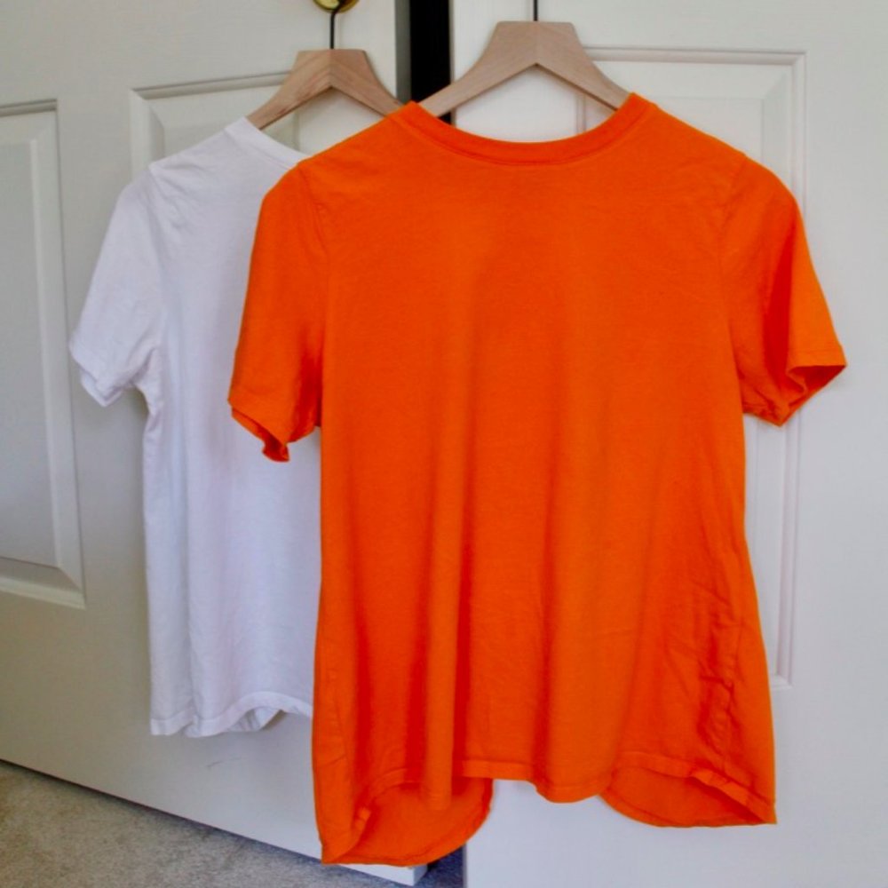 ASOS Basics Open Back Orange T Shirt US 8 UK 12